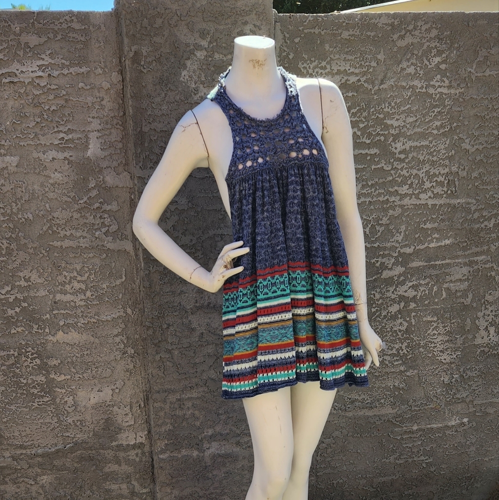 Free People Rare Hearts KnittedTunic Tank Dress - Picture 2 of 10